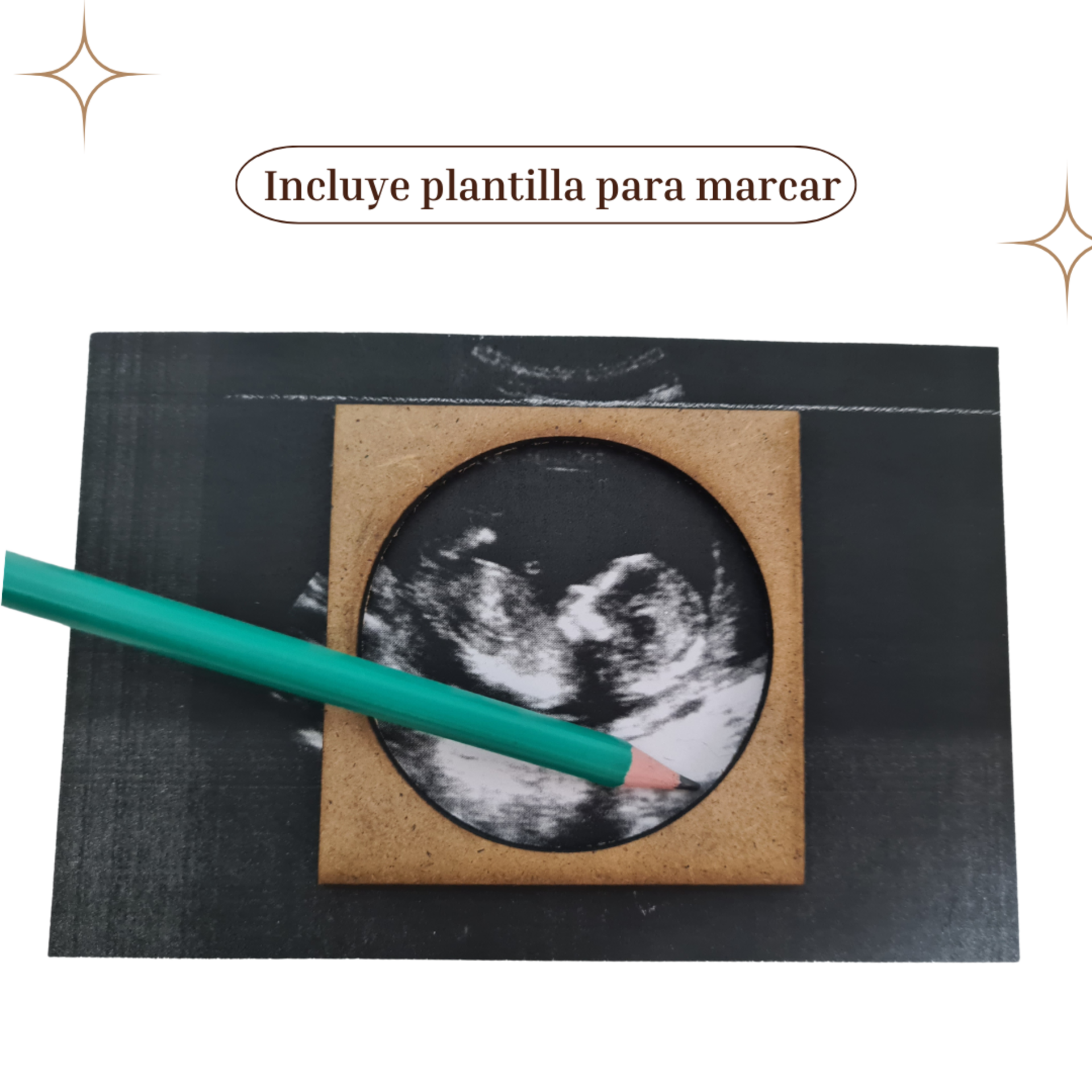 Marco con Silueta de Pareja para Ecografía del Bebé - 6