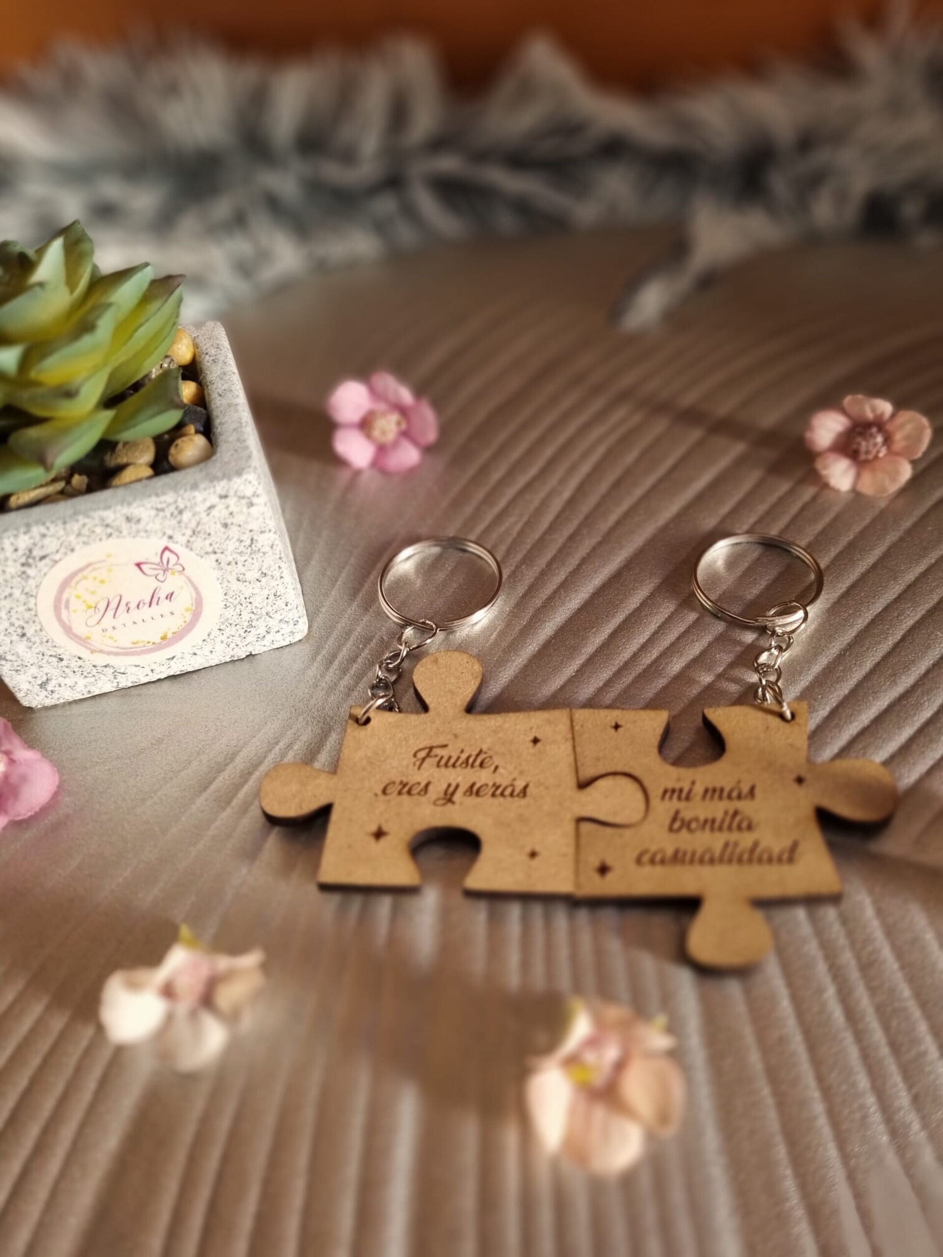 Llaveros para Parejas en Madera - 3