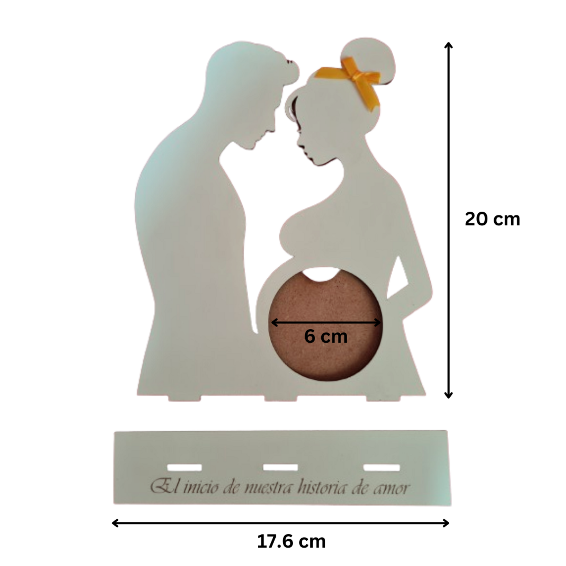 Marco con Silueta de Pareja para Ecografía del Bebé - 4